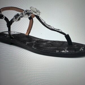 DV by Dolce Vita Black Sandals with Silver Details NEW! Sz 7.5
